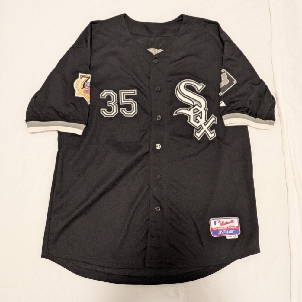 Majestic Black Sox Jersey – Size XL – Thomas #35 Replica, Great Condition